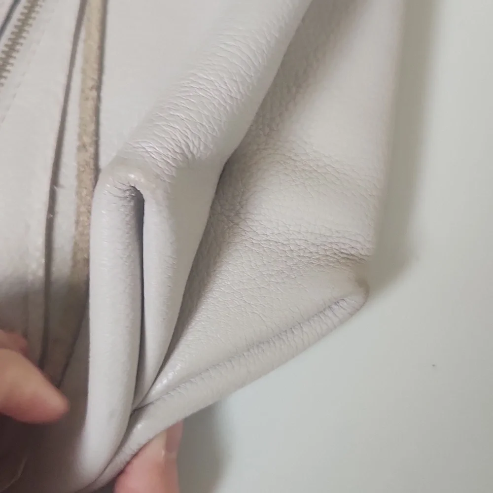Rebecca Minkoff Gray‎ Leather Hobo Bag Fringe Detail Adjustable Strap